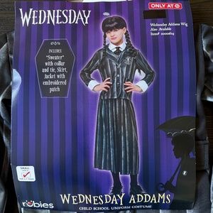 Girls Wednesday Adams Costume Size Small 6 NWT